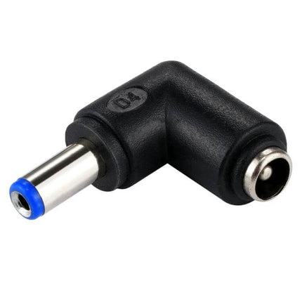 Right Angle Power Adapter for HP Laptops and Notebooks - compact 90° black connector to reduce port strain and improve cable management