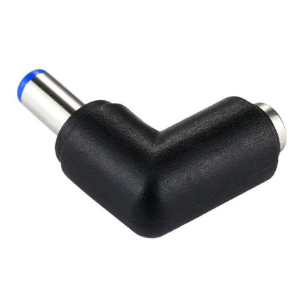 Right Angle Power Adapter for HP Laptops and Notebooks - black 90° DC connector to reduce port strain and improve cable management