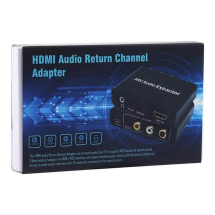 HDMI ARC Audio Extractor Converter for Home Systems - compact HDMI ARC audio extractor with SPDIF, analog outputs for speakers, soundbars, and headphones