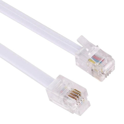 Coiled Telephone Extension Cable with 3m Stretch Length, White - white coiled handset extension cord with RJ11 connectors for landline phones