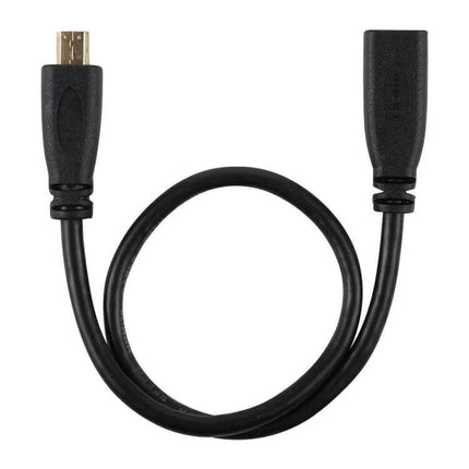 Compact 30cm Micro HDMI to HDMI Adapter Cable for Device Connections - compact black 30cm micro HDMI to HDMI adapter for camera, tablet, TV