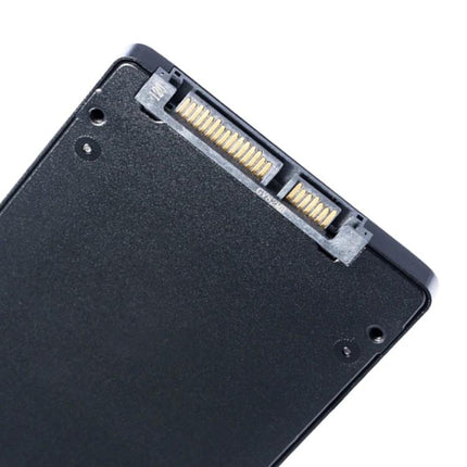 Vaseky 128GB Solid State Drive for Laptops and Desktops showing 2.5-inch SATA connector and black casing for easy laptop/desktop upgrade