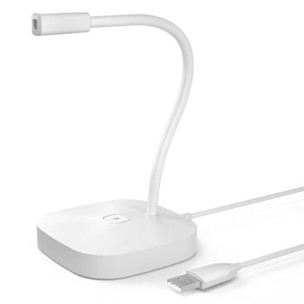 Yanmai G22 Desktop Microphone for Everyday Audio Recording - white gooseneck USB desktop microphone for meetings, podcasting, and video calls