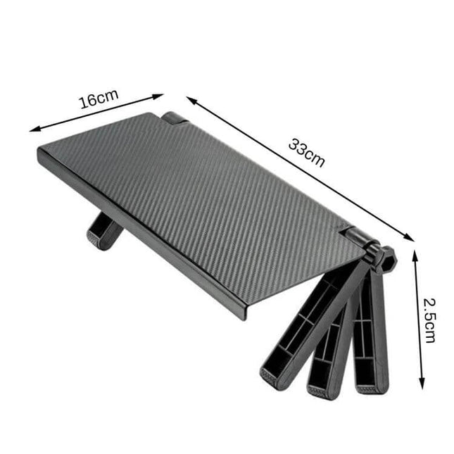 Computer Monitor Shelf for Set-Top Box and Remote Storage - adjustable ABS plastic under-monitor organizer with dimensions 33x16x2.5cm