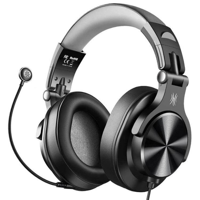 OneOdio Wired Headphones With Microphone For Calls black over ear wired headset with mic for calls studio monitoring