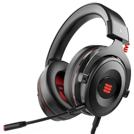 EKSA Wired Gaming Headset With Microphone For Gaming And Calls black wired headset with noise‑reduction mic, cushioned earcups