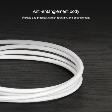 Onten 3-in-1 HD Adapter Cable for Mobile Screen Mirroring to TV white anti-entanglement flexible cable coiled on dark surface