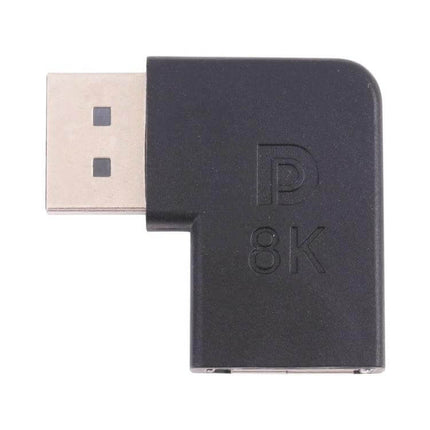 DisplayPort Elbow Adapter for Flexible Device Connections - 90° 8K right-angle DisplayPort connector for tight spaces