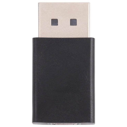 8K DisplayPort Male to Mini DisplayPort Female Adapter black compact adapter for connecting DisplayPort output to Mini DisplayPort input, supports up to 8K
