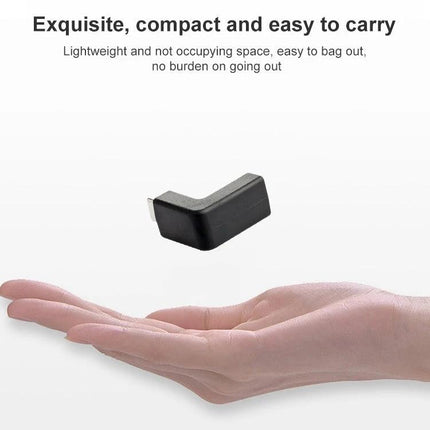 Type-C Adapter for Everyday Device Charging and Transfers compact 90-degree right-angle USB-C adapter for low-stress charging and data transfer