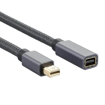 Mini DisplayPort Male to Female Extension Cable for Displays braided extension cable with male plug and female port for monitor and graphics card connections
