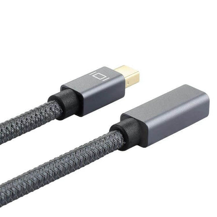 Mini DisplayPort Male to Female Extension Cable for Displays, braided extension cable with gold-plated connectors for reliable audio and video