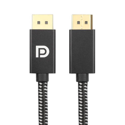 2-Meter DisplayPort Male to Male Cable for Device Connections - braided DP cable with gold-plated connectors for monitor and PC