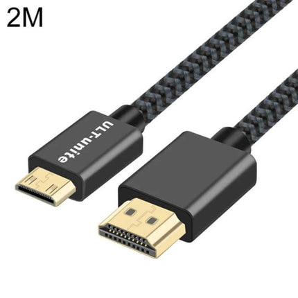 ULT-unite 2 Meter HDMI Cable for Connecting TVs and Devices – braided 2m HDMI cable with gold-plated connectors for 4K/21Gbps TV, PC, console connections