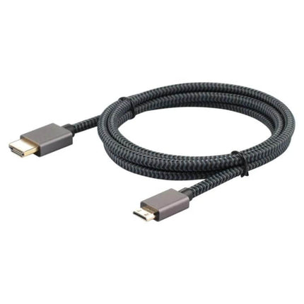 ULT-unite 2 Meter HDMI Cable for Connecting TVs and Devices - braided 2m HDMI cable shown coiled with HDMI connectors, supports 21Gbps for 4K gaming and PC monitor