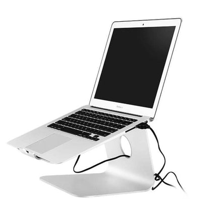Sopi Ergonomic Aluminum Laptop Stand for Cooling and Ventilation elevating laptop for better posture and ventilation