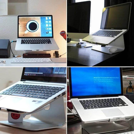 Sopi Ergonomic Aluminum Laptop Stand for Cooling and Ventilation elevating laptop for better posture and airflow