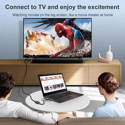 VGA to HDMI Converter with 1080P Support and Audio Cable for Displays connecting laptop to TV for HD video and sound