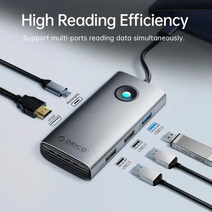 Orico 5-in-1 USB-C Docking Station for Laptop Connectivity