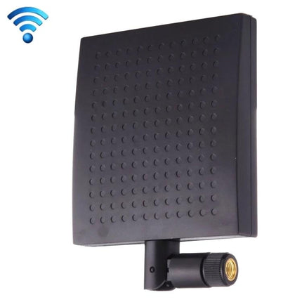 Black Panel WiFi Antenna for Indoor Signal Enhancement - black indoor panel antenna boosting home office signal for streaming and gaming