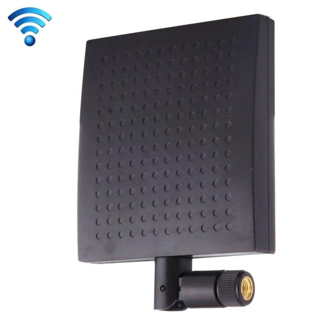 Black Panel WiFi Antenna for Indoor Signal Enhancement - black indoor panel antenna boosting home office signal for streaming and gaming