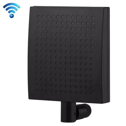 Black Panel WiFi Antenna for Indoor Signal Enhancement - black indoor panel antenna mounted to extend router coverage and reduce dead zones