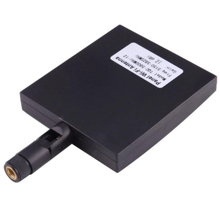 Black Panel WiFi Antenna for Indoor Signal Enhancement - black rectangular panel antenna with detachable connector for boosting indoor WiFi coverage