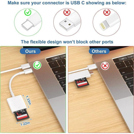Type-C SD Card Adapter for Everyday Device File Transfers - compact USB-C SD card reader showing flexible design and easy laptop connection