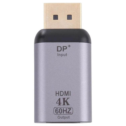 4K 60Hz HDMI Female to DisplayPort Male Adapter for Monitors - compact DP to HDMI 4K 60Hz converter for laptops, consoles, gaming and video editing