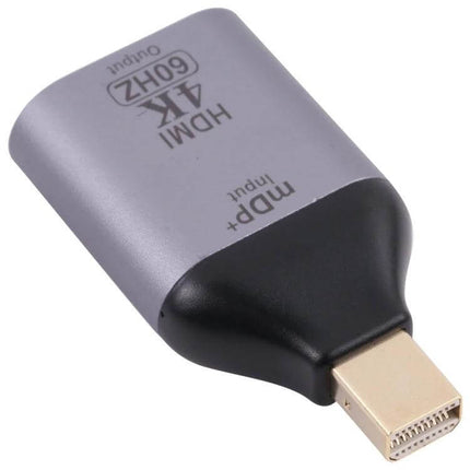 HDMI Female to Mini DisplayPort Adapter for 4K Connections - compact gray adapter showing Mini DisplayPort plug and HDMI female housing