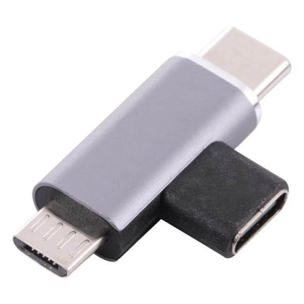 USB-C Converter with Micro USB Adapter for Device Connections - aluminum shell adapter for connecting Micro USB devices to USB-C phones
