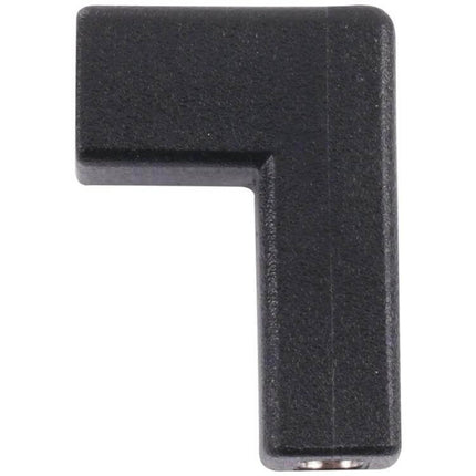 Aluminum USB-C to USB-C Adapter for Everyday Charging — compact L-shaped black aluminum adapter for charging and data transfer