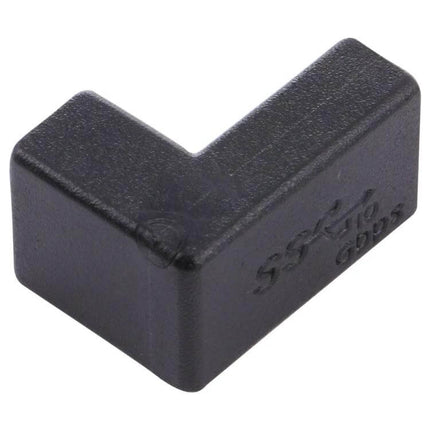 Aluminum USB-C to USB-C Adapter for Everyday Charging black L-shaped protective cap for USB-C port