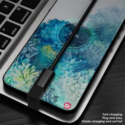 Aluminum USB-C to USB-C Adapter for Everyday Charging connected to smartphone on laptop for fast charging and data transfer