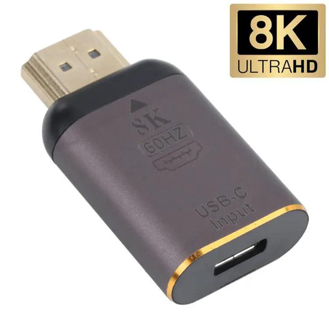 USB-C Female to HDMI Male Adapter for 8K Video Connections