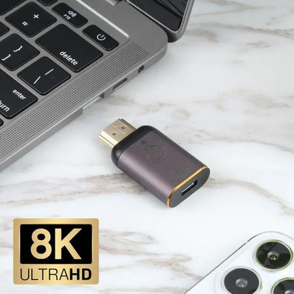 USB-C Female to HDMI Male Adapter for 8K Video Connections