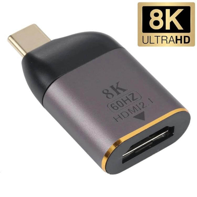 HDMI Female to USB-C Adapter for High-Definition Video Connections compact 8K 60Hz converter for USB-C laptops to HDMI monitors