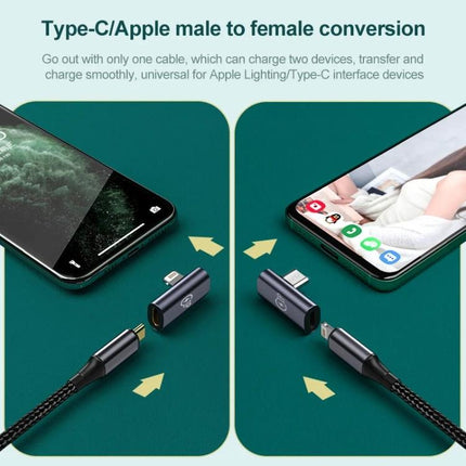 Elbow Adapter for Everyday Device Connections at Home - Type-C male to female converter for charging, data transfer, and gaming-friendly elbow cable