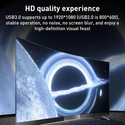 USB to VGA Adapter for Connecting Laptops to Monitors connecting laptop to external monitor showing 1080P HD display