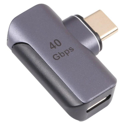USB-C Elbow Adapter for Daily Device Connections - aluminum alloy right-angle USB-C adapter, 40Gbps high-speed port