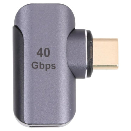 USB-C Elbow Adapter for Daily Device Connections aluminum alloy right-angle 40Gbps compact plug to prevent cable strain