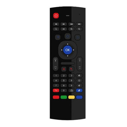 Wireless Air Mouse Remote with Voice Control and Keyboard black ergonomic 6-axis air mouse remote with full keyboard and voice input for smart TV