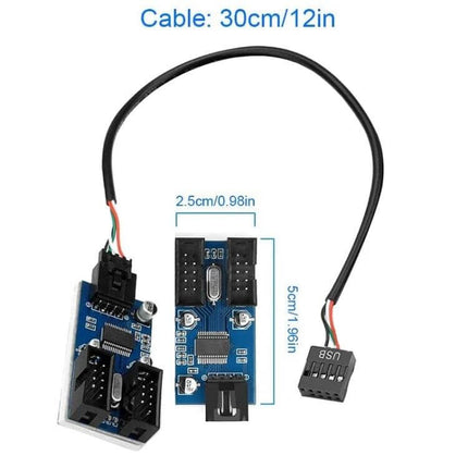 Rocketek USB Splitter Adapter for Multiple Connections USB2.0 30cm cable and 4-pin connectors for keyboards mice external drives
