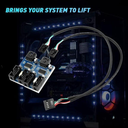 Rocketek USB Splitter Adapter for Multiple Connections - compact USB2.0 hub cable for connecting keyboard, mouse, external drives to laptops and desktops