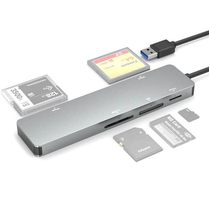 Rocketek Multi-Function Card Reader for SD and CF Cards slim aluminum hub with multiple card slots and USB cable