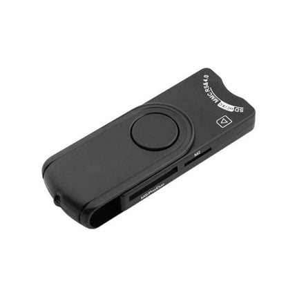 Rocketek Multi-Card Reader for Smart and Memory Cards - compact black USB card reader supporting SD, microSD and ISO 7816 smart cards