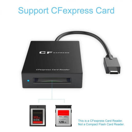 Rocketek CFexpress Type B Card Reader with Type-C Port - compact USB Type-C CFexpress card reader for fast photo and video transfers