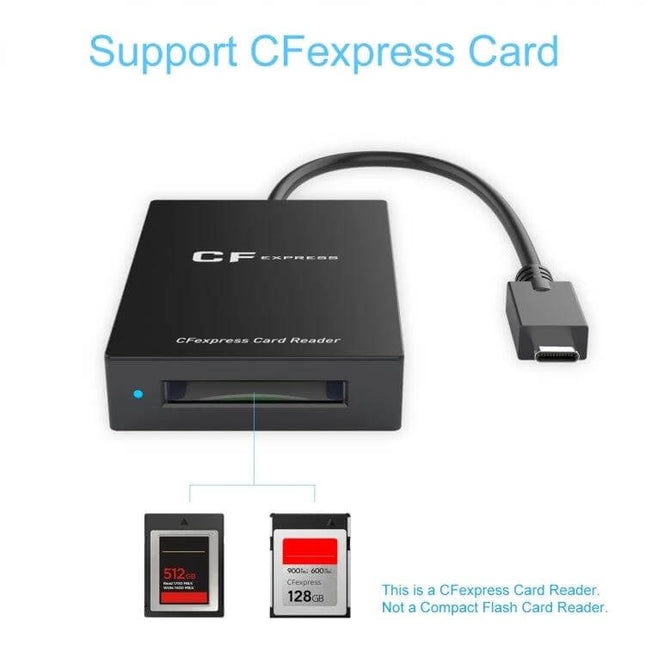 Rocketek CFexpress Type B Card Reader with Type-C Port - compact USB Type-C CFexpress card reader for fast photo and video transfers
