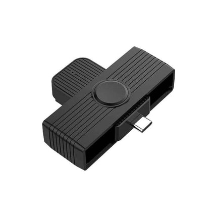 Rocketek Type-C Smart Card Reader for SIM and ID Cards - black USB-C SIM and ID card reader for laptops and desktops, supports ISO 7816 smart cards