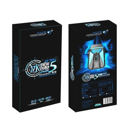 Ice Troll Portable Laptop Cooling Fan with Speed Adjustment – product packaging box showing device image and branding